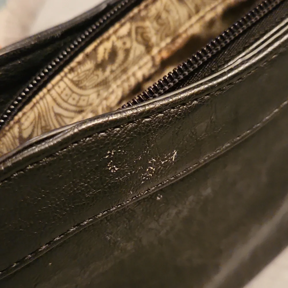 Miss Me black shoulder bag with gold & silver rivots - Picture 10 of 16